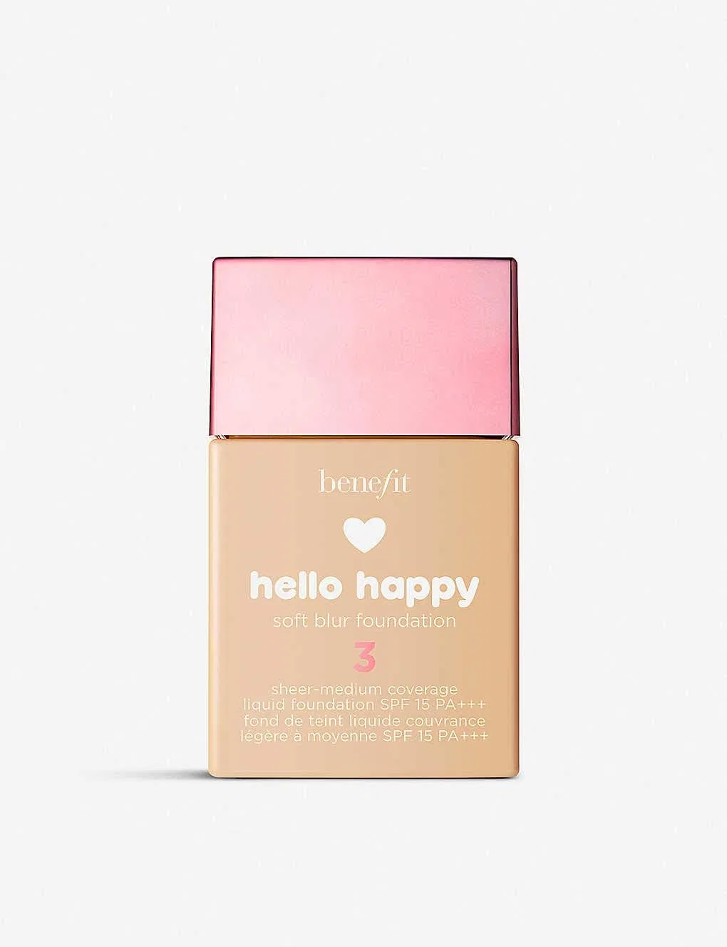 Тональное средство Hello Happy Soft Blur Foundation от Benefit, оттенок 3, 1 шт.