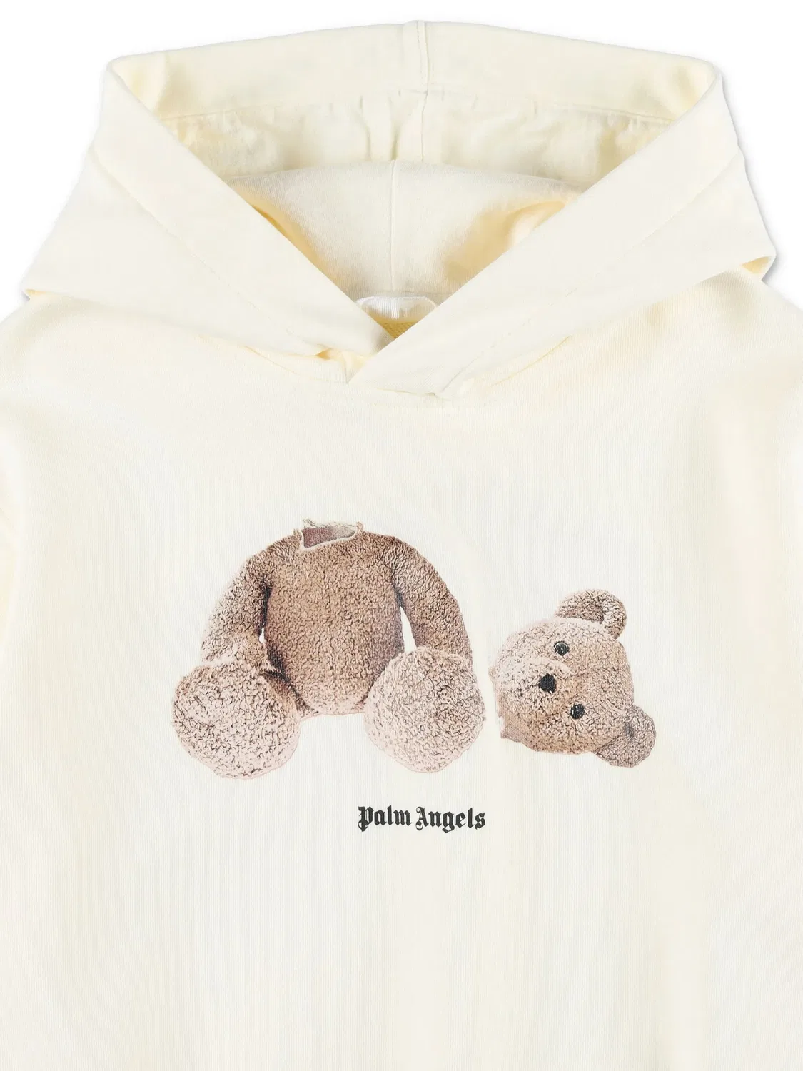 Худи с принтом Kids Bear Printed Hoodie Palm Angels, Butter Brown — фото 3