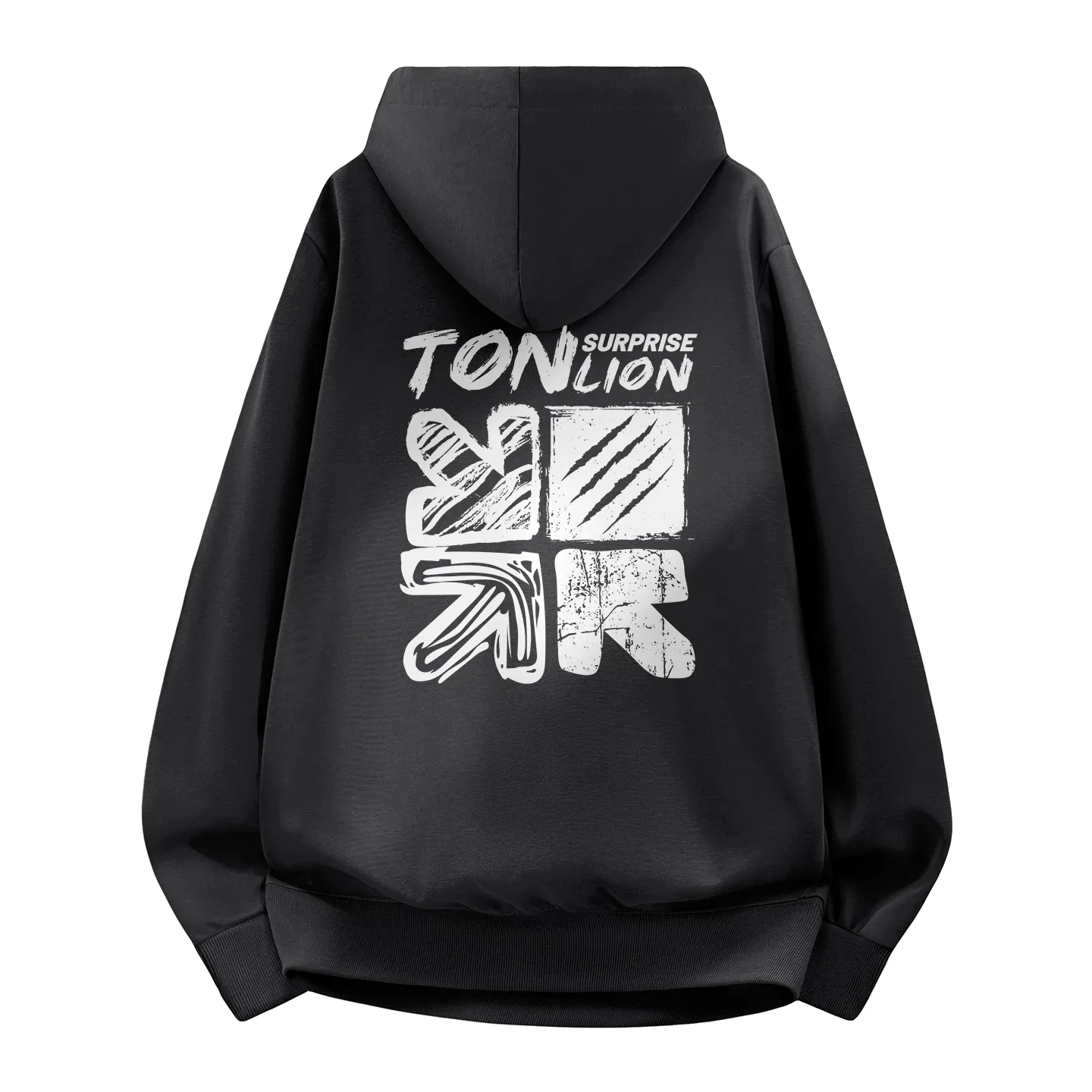 Детский худи с капюшоном дроп-шолдер Tonlion, Dark Grey