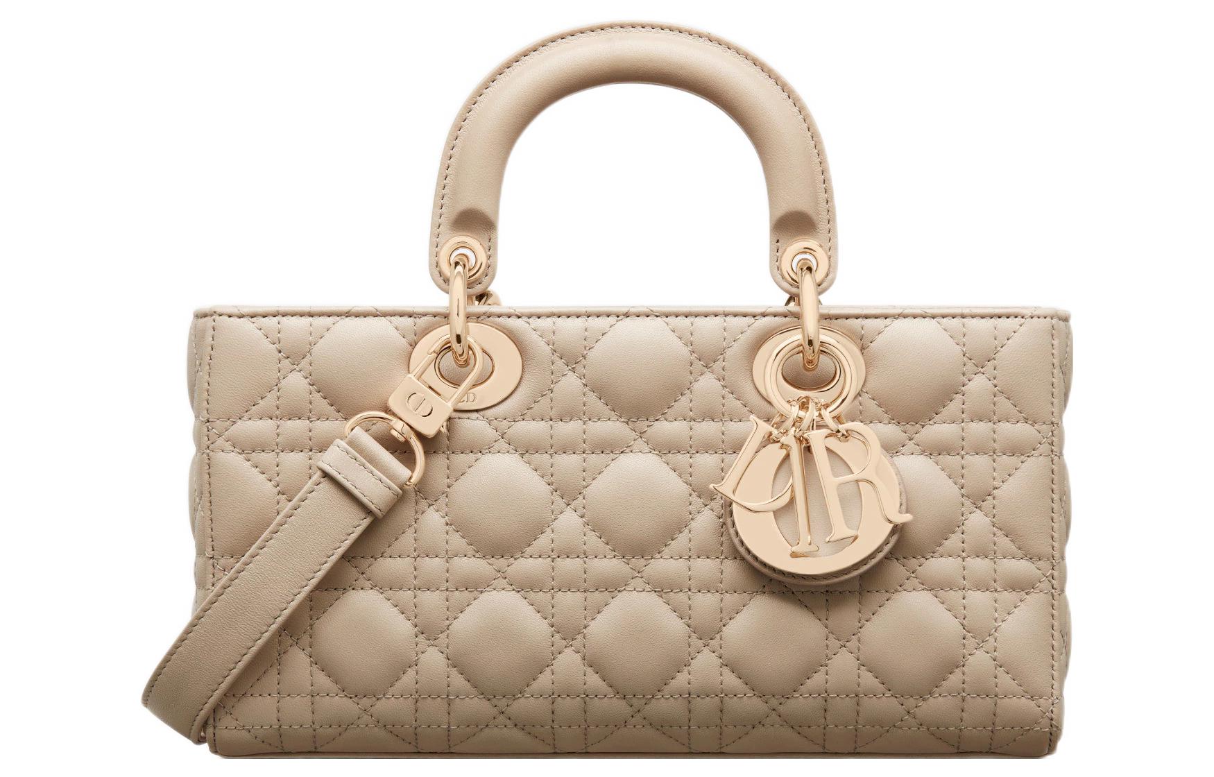 

DIOR Сумка Lady D JOY из овчины, наплечная сумка, кроссбоди, женская сумка натурального и экрю цветов