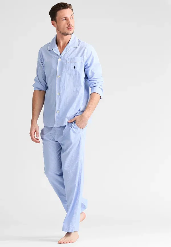 Пижама хлопковая комплект Polo Ralph Lauren, Light Blue, светло-голубой — фото 2