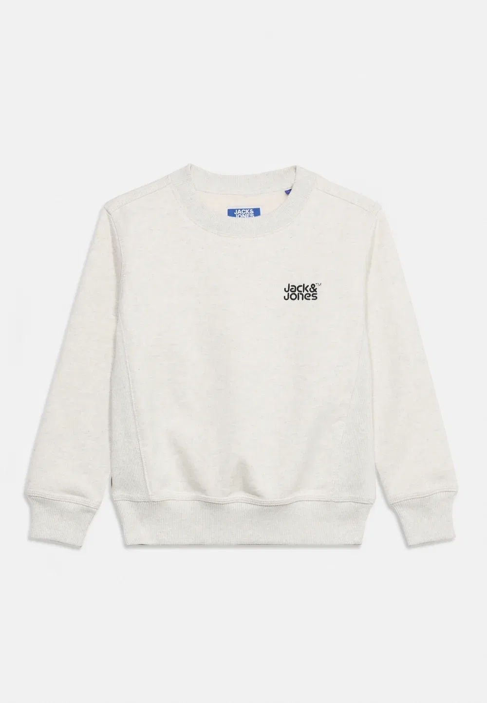 Свитшот Jjecolton с круглым вырезом Jack & Jones Junior, White Melange — фото 3