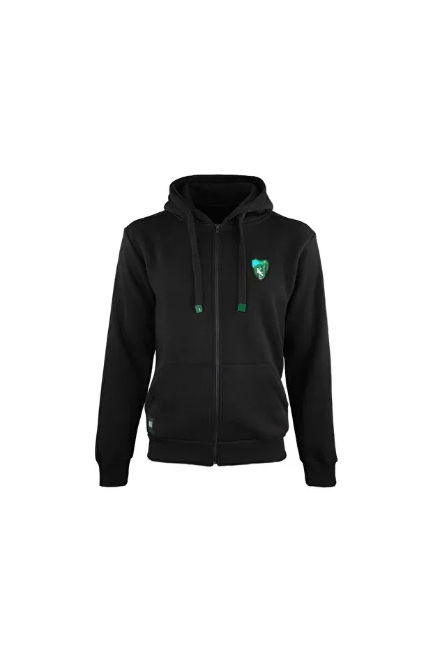 Детское худи для девочек на молнии с принтом Sportrun, Black
