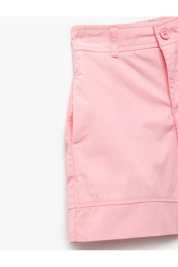 Детские шорты для девочек хлопковые Regular Fit Koton, Rose — фото 3