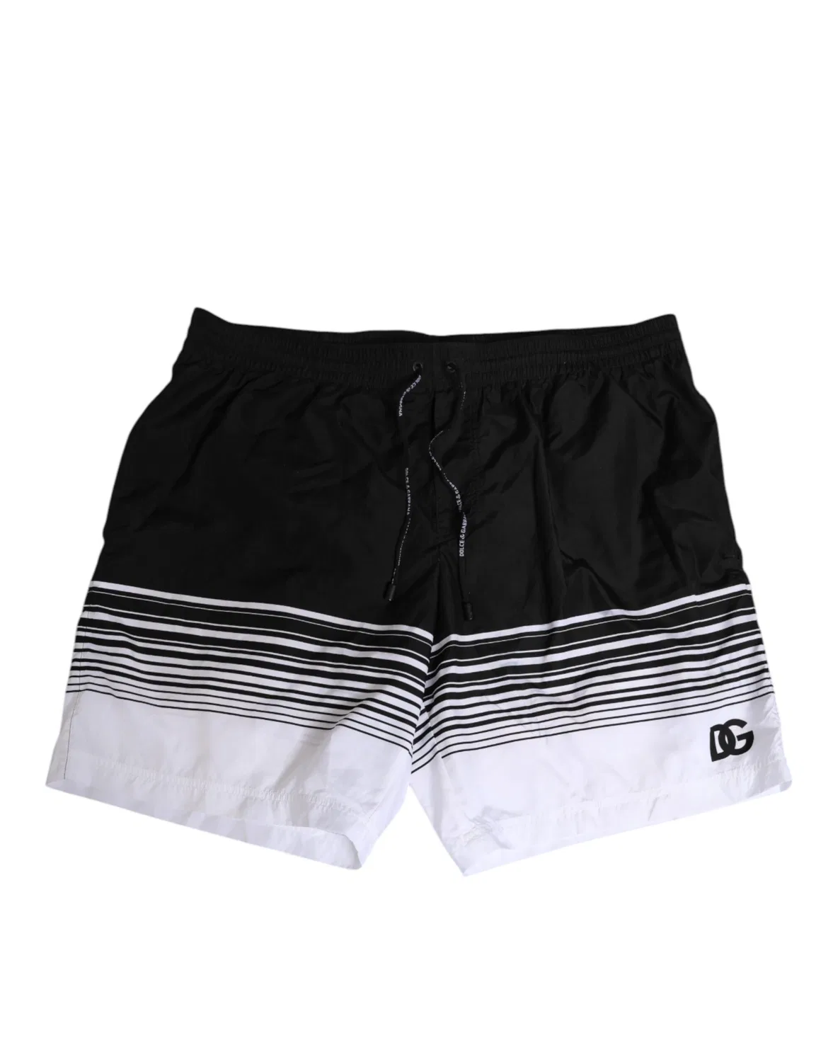 Мужские плавки с полосатым принтом Swim shorts Dolce & Gabbana, Black and White