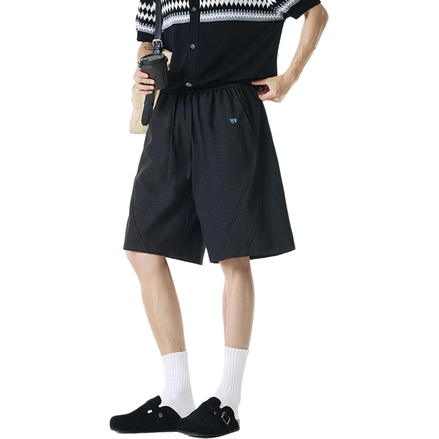 Детские шорты свободного кроя с прямым силуэтом, Casual Shorts Unisex, WARRIOR, Black