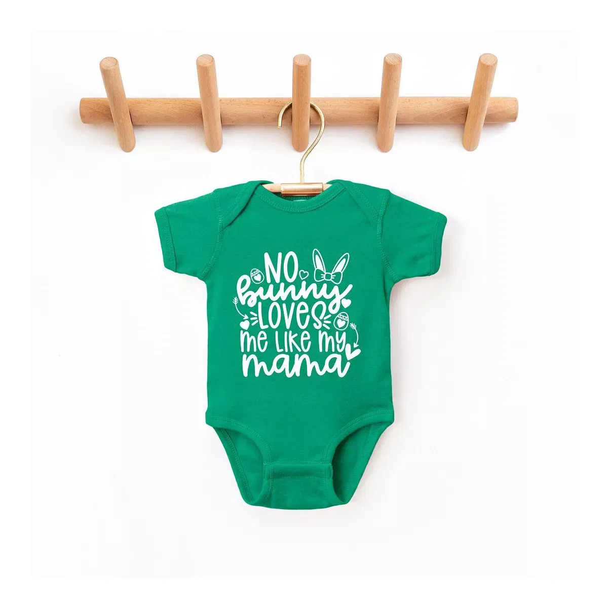 Детский боди с коротким рукавом No Bunny Loves Me Like Mama The Juniper Shop, Kelly