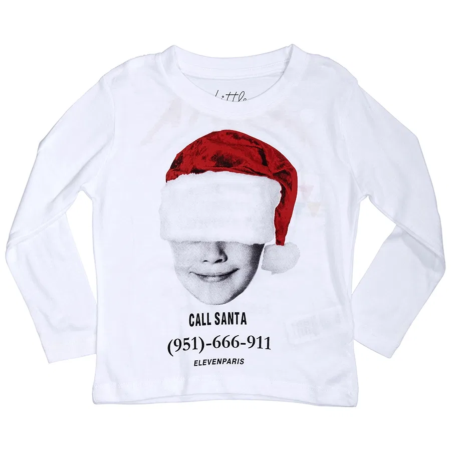 Футболка с графическим принтом Callsanta Eleven Paris, White