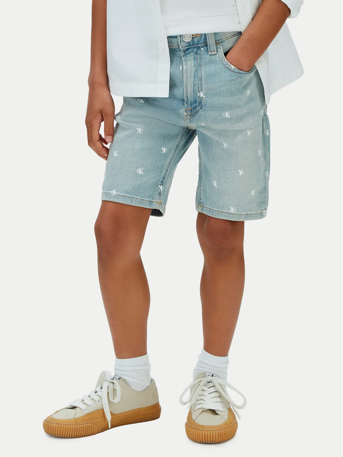 Джинсовые шорты стандартного кроя для мальчика Calvin Klein Jeans, синий