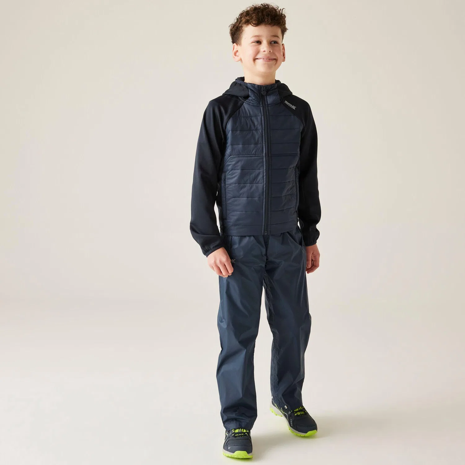 Детские дождевые штаны Regatta Pack It, Turkisblau Navyblau — фото 3