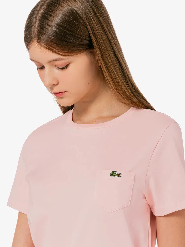 Футболка LACOSTE Pink с карманом — фото 2