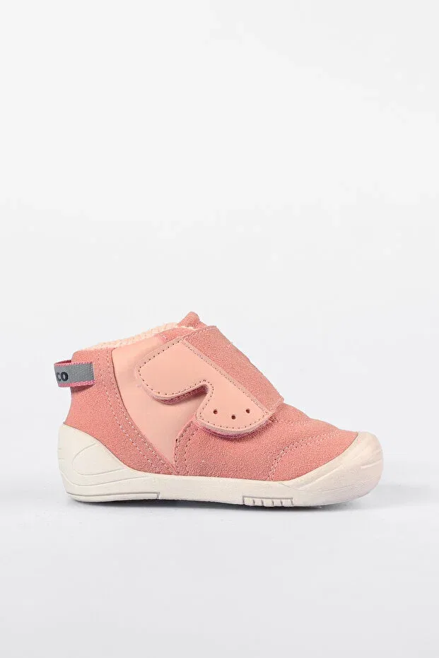 Детские ботинки для девочек на липучках Ago basic baby girl powder boots Vicco, Powder