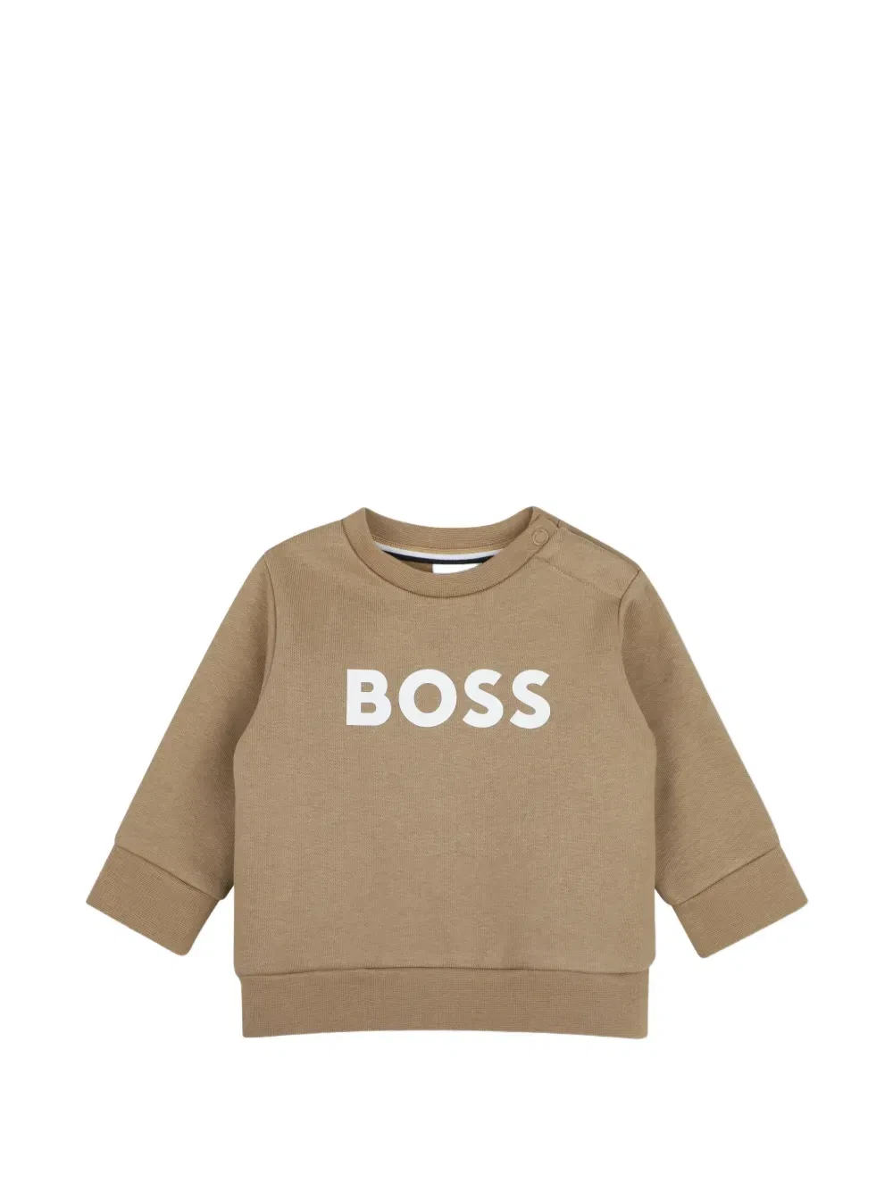 Толстовка с логотипом Boss Kidswear, бежевый