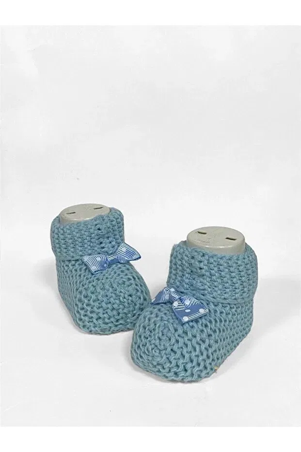 Детские пинетки для новорожденных трикотажные Mnk Baby&Kids, Dark Blue — фото 2