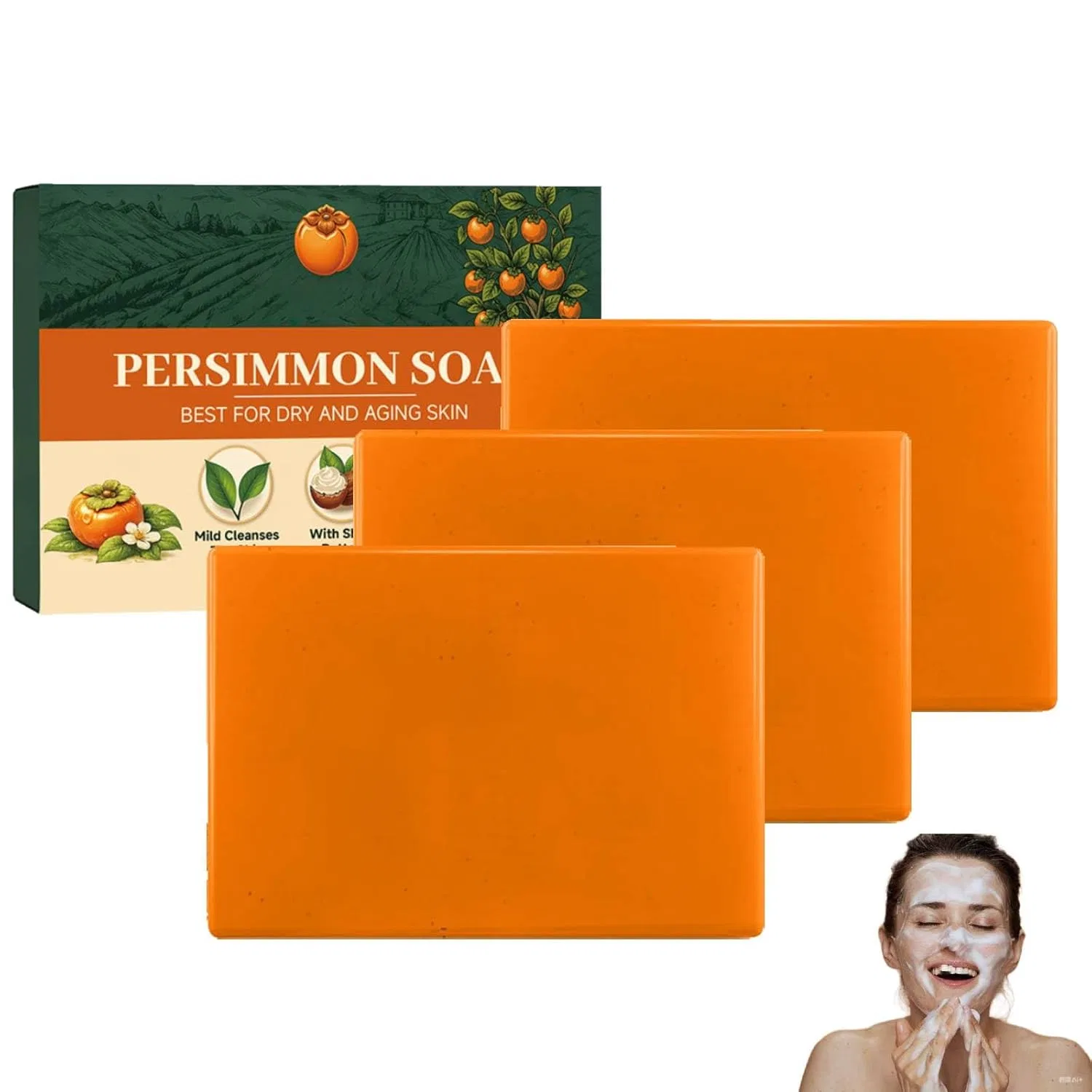 Мыло твердое Jioesskp, набор 3 шт, 100 г
