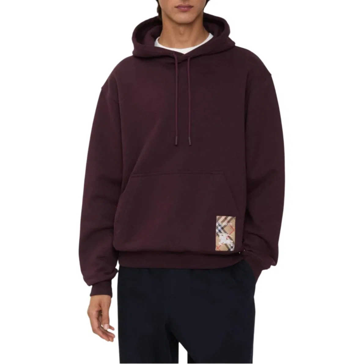 Мужской худи Burberry Check-Label Cotton — фото 2