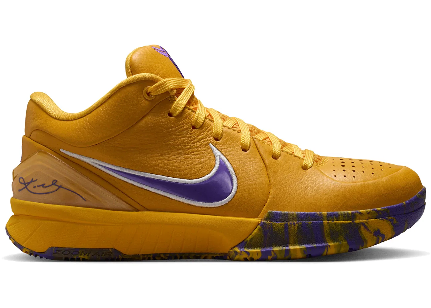 Детские кроссовки для баскетбола с лимитированным дизайном Nike Kobe 4 Draft Day Pack Nike, University Gold/White/Fierce Purple