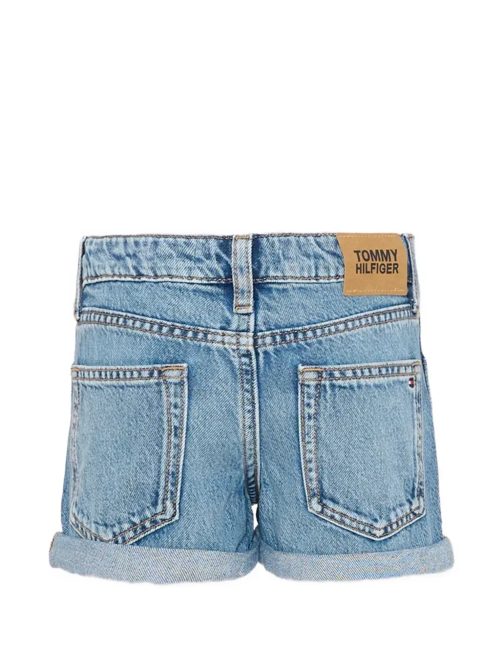 Джинсовые шорты с ворами по низу Tommy Hilfiger Junior, синий — фото 2
