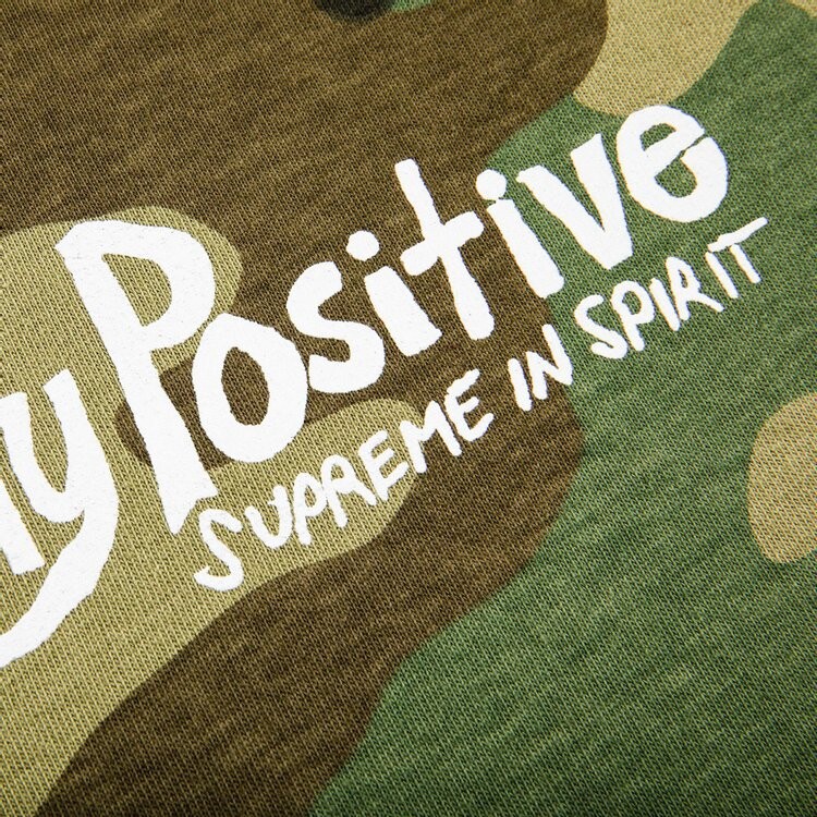 Футболка Supreme Stay Positive Tee 'Woodland Camo', разноцветный — фото 4