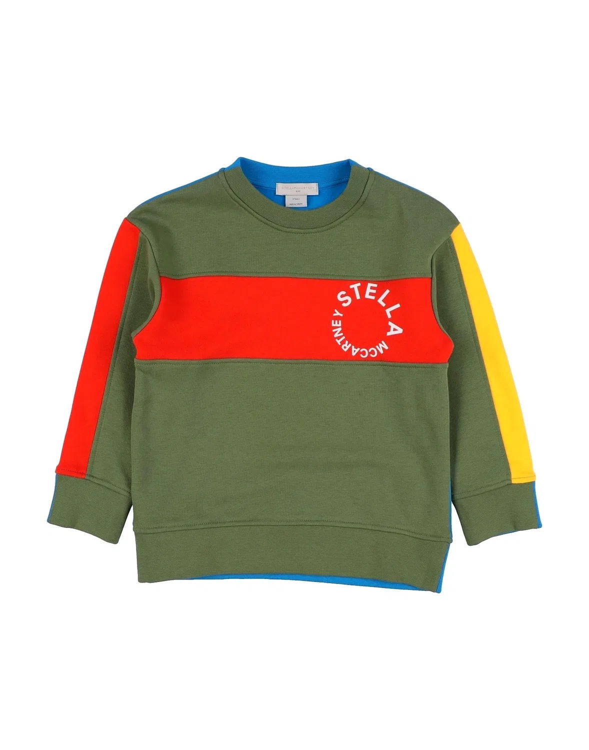 Детский свитшот для мальчиков на флисе Stella Mccartney Kids, темно-зеленый