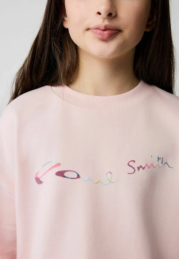 Детский костюм из хлопка Regular fit - sweatshirt and shorts set - sweatshirt Paul Smith Junior, Pink, розовый — фото 4