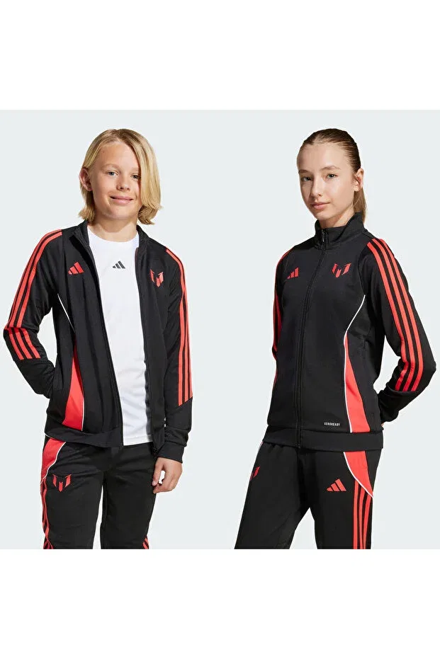 Детская куртка для девочек хлопковая Messi jacket Adidas, Black — фото 2