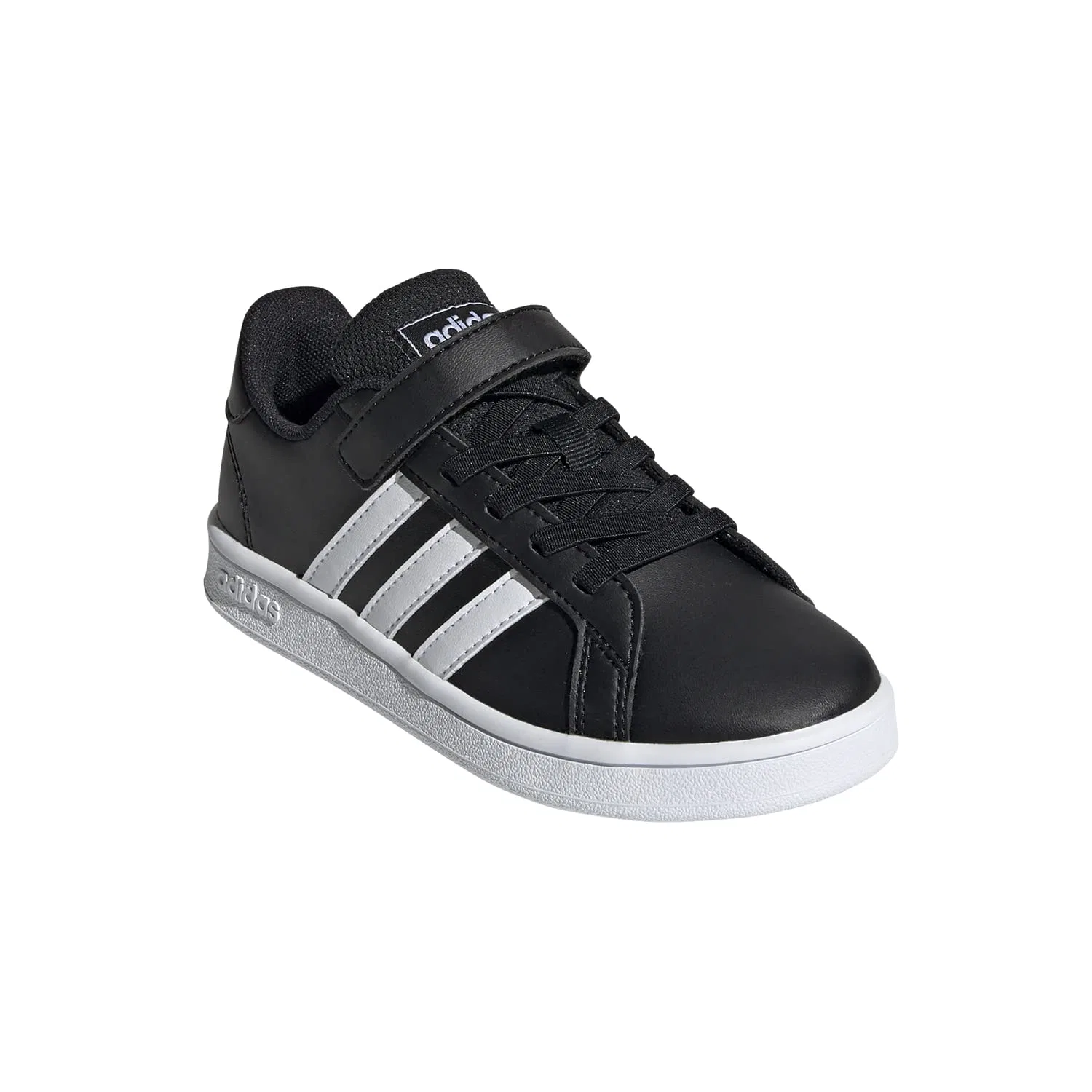 Детские кроссовки для мальчиков с закрытым носком Grand Court Adidas, Black White — фото 4
