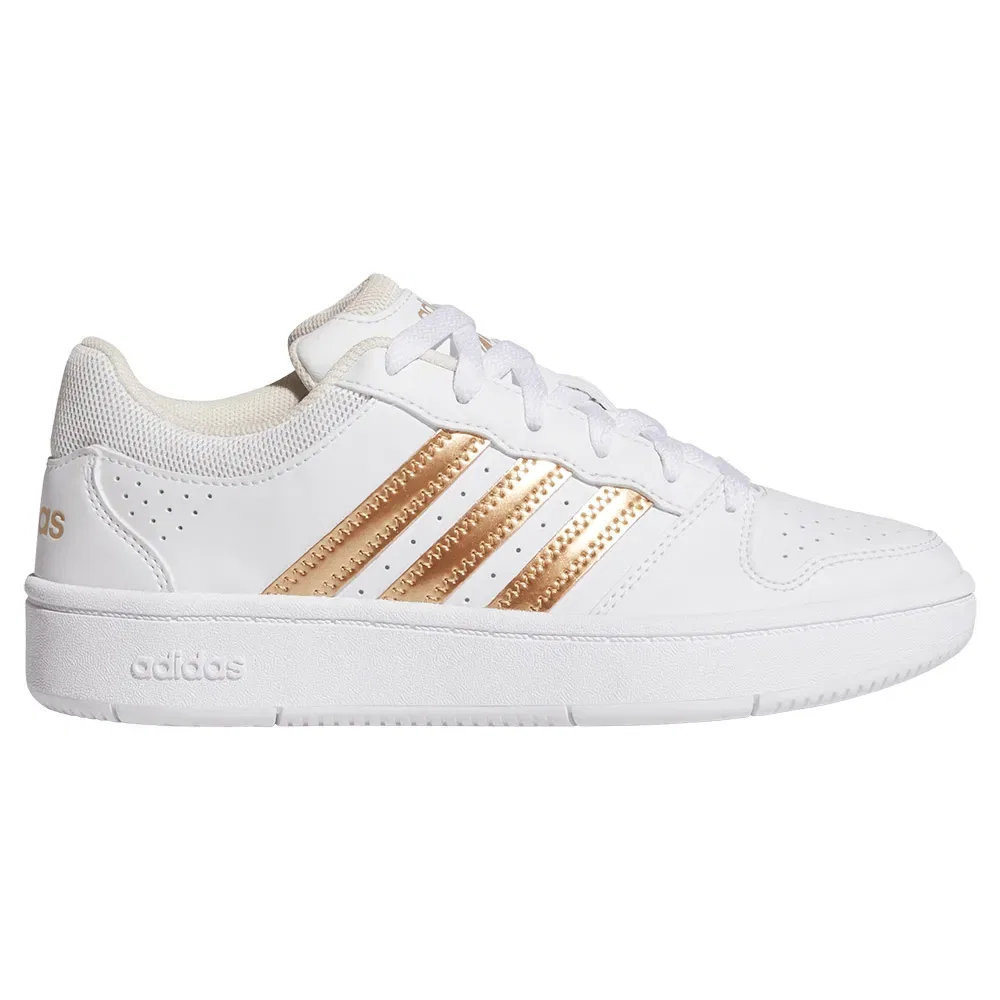 Детские кроссовки для девочек с низким силуэтом Hoops Classic Adidas, White