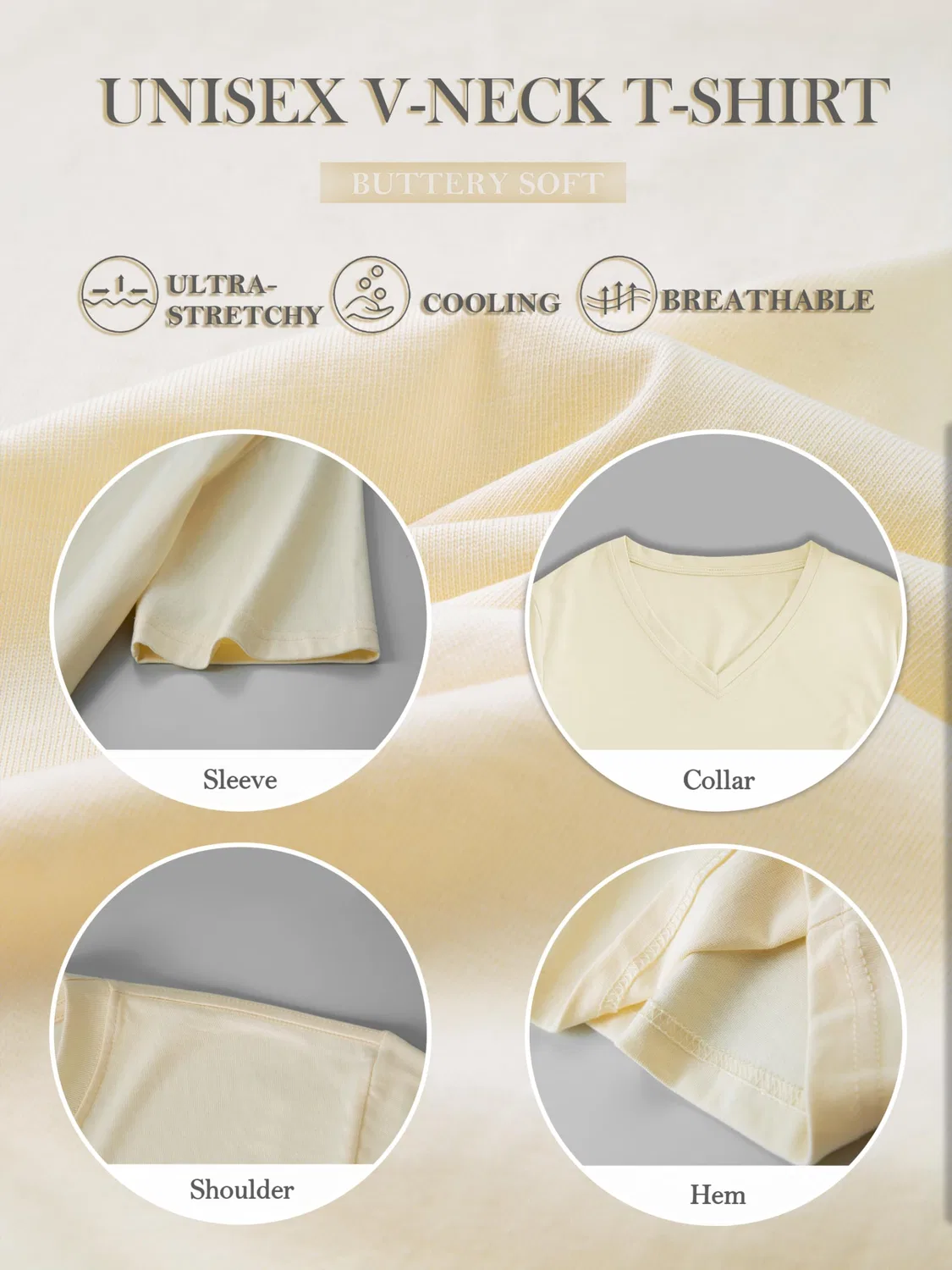 Мужская футболка с принтом Necesito Cerveza Shirt, Colore: Giallo Crema — фото 4