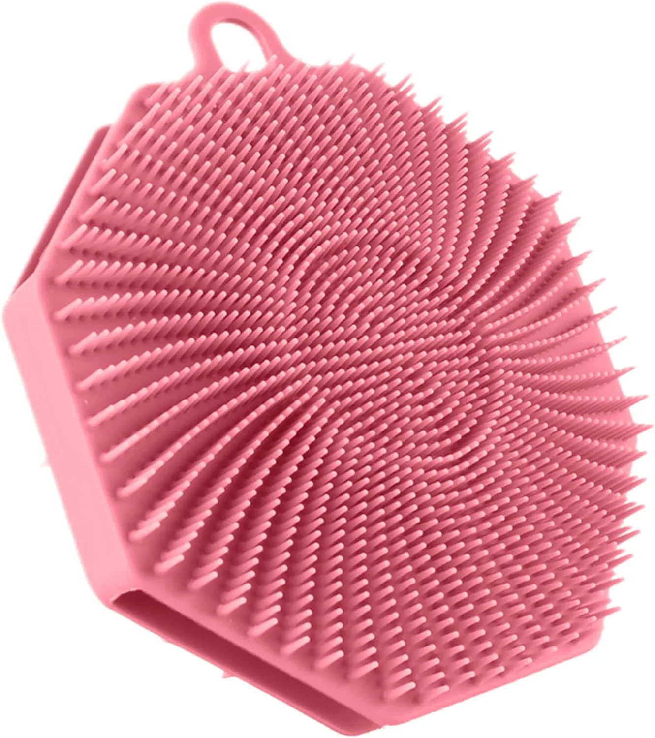 Силиконовая щетка для тела, Dranng, 1 шт, 12.5x11x2.5 см, Rosa