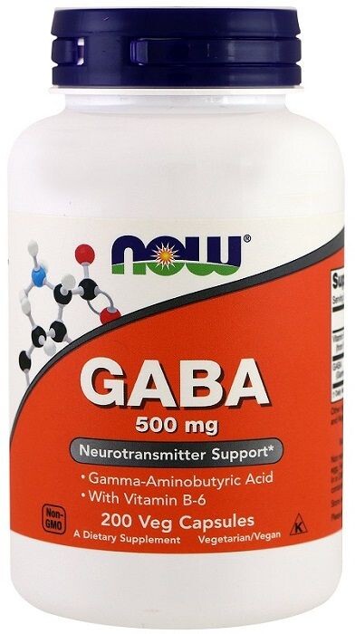 

Now Foods GABA With Vitamin B6 500 mg препарат, укрепляющий иммунитет и поддерживающий нервную систему, 200 шт.