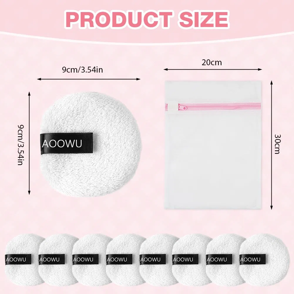 Набор AOOWU — Многоразовых ватных дисков для снятия макияжа от , Round-8Pc — фото 2