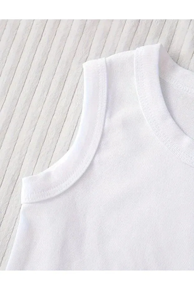 Детское боди без рукавов набор 3 шт Basics Omy, White — фото 3