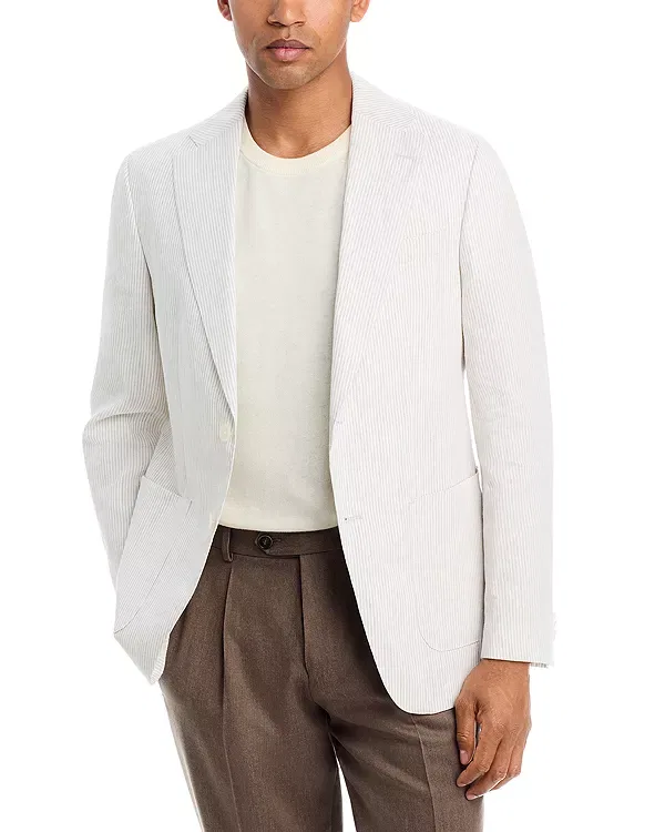 Мужской блейзер с принтом Hutson Boss, Open Beige