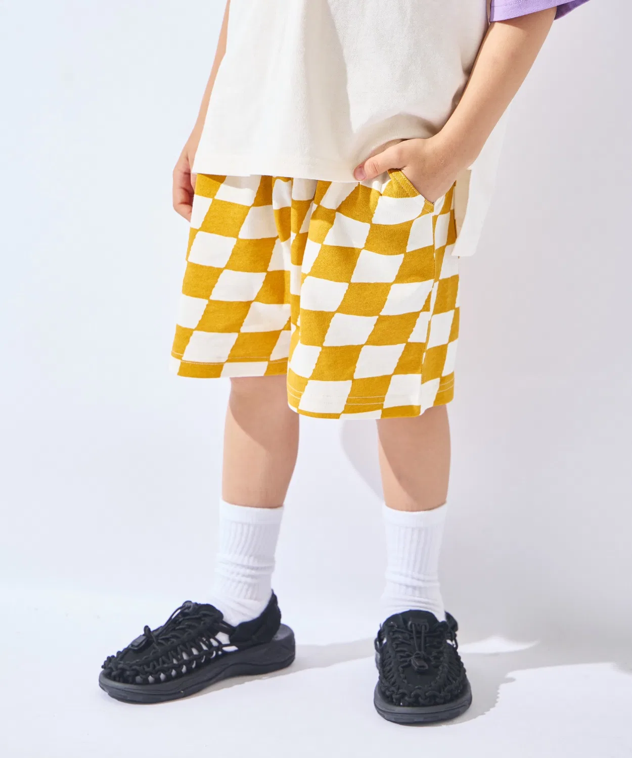 Детские шорты с принтом ever closet, Mustard