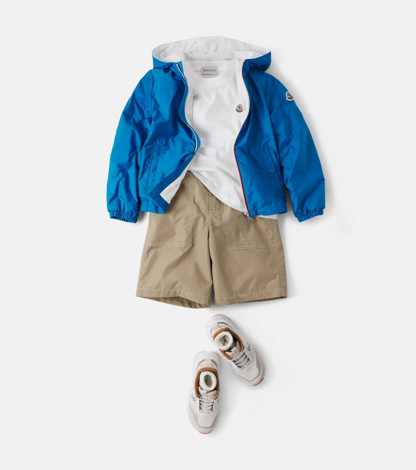 Легкая куртка с капюшоном New Urville Moncler Enfant, синий — фото 2