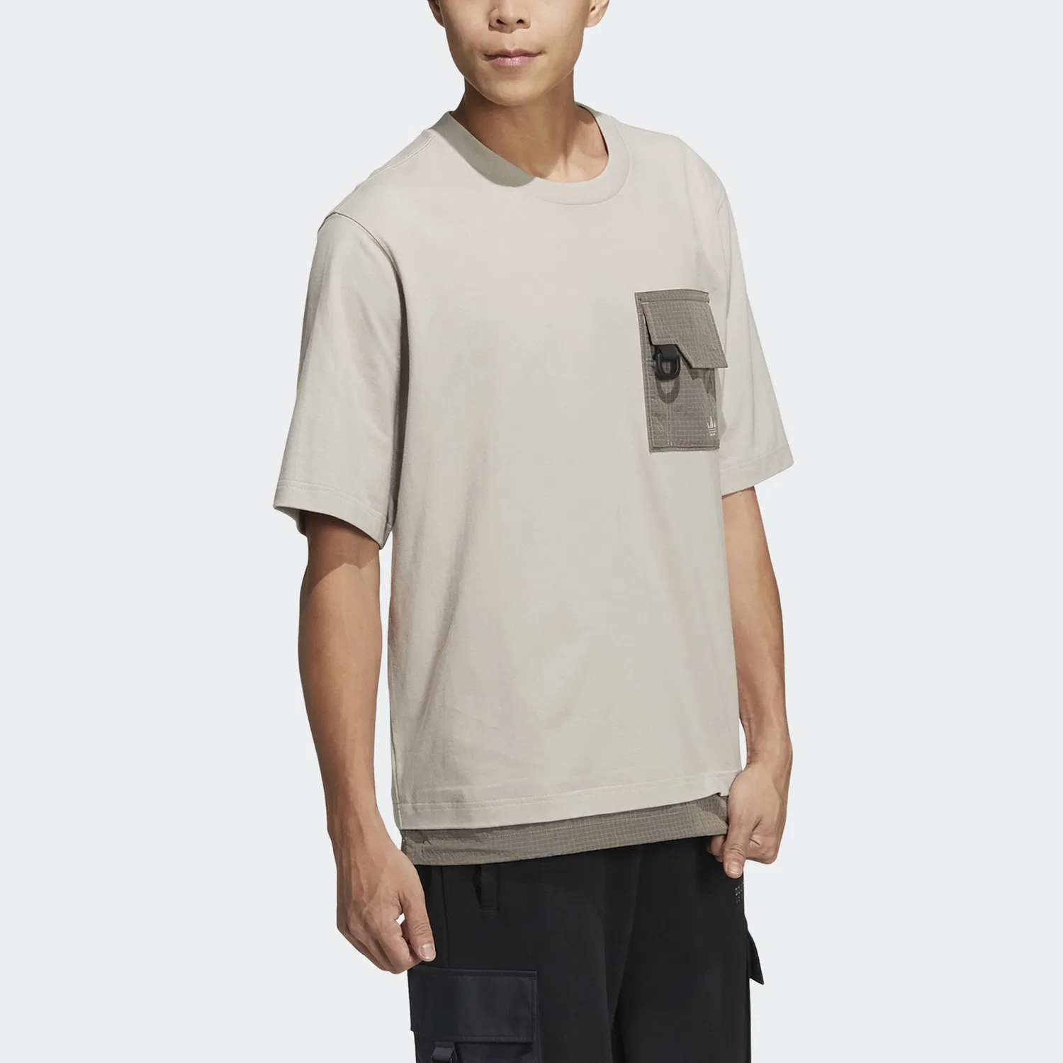 Мужская футболка с принтом Preppy Silver Gray Adidas Originals, Preppy Silver Gray — фото 3