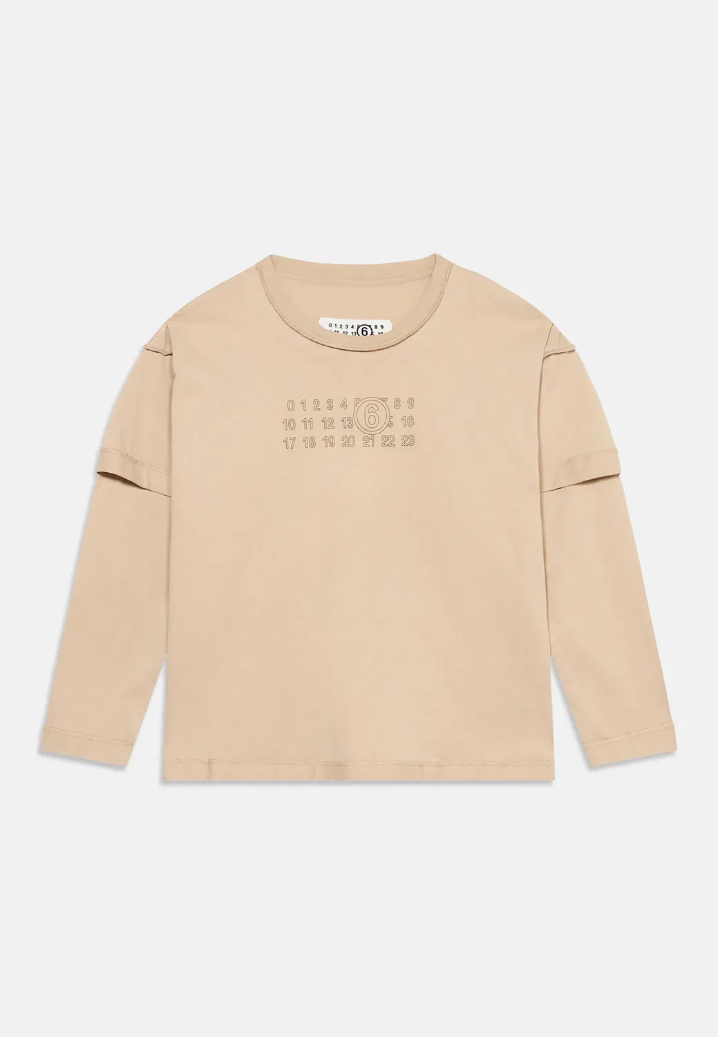 Унисекс - футболка с длинными рукавами Mm6 Maison Margiela, Camel
