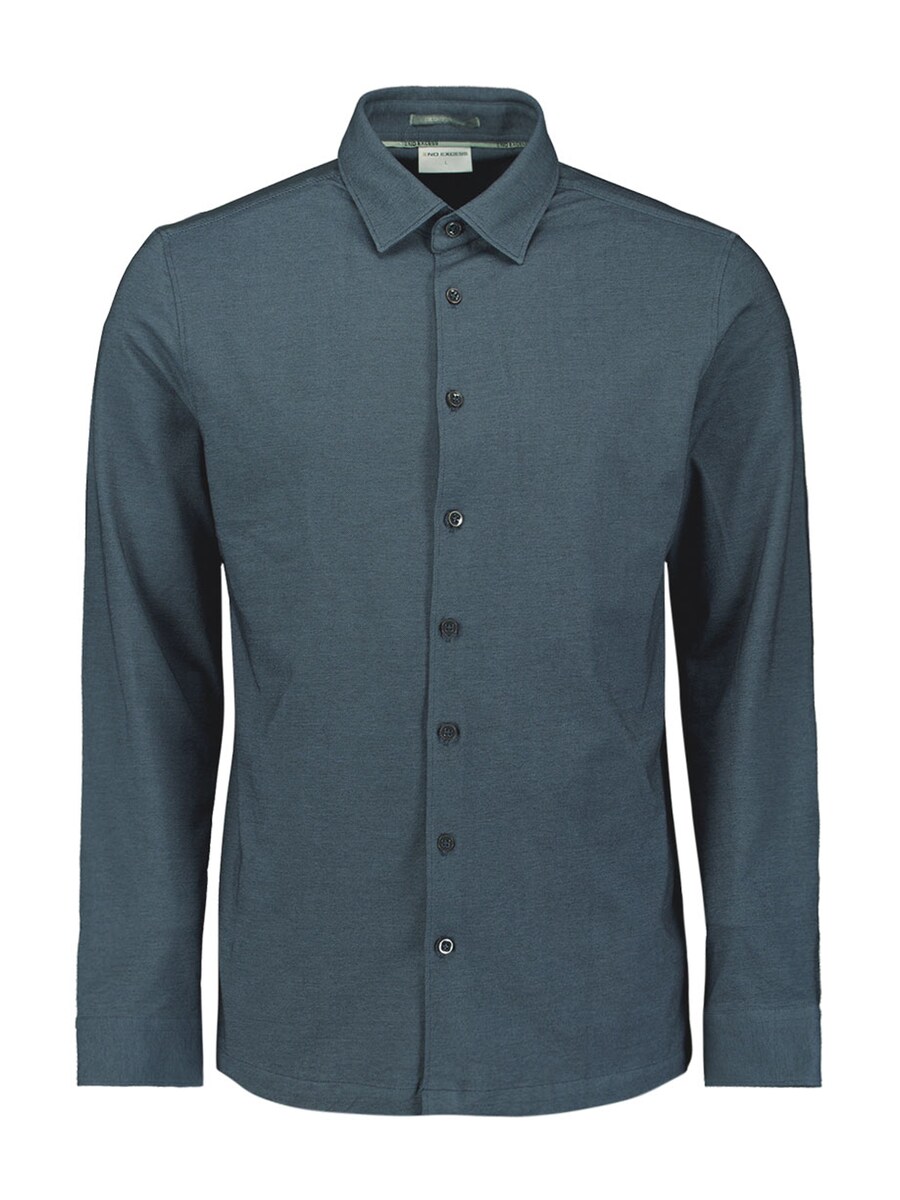 

Рубашка на пуговицах классического кроя No Excess, темно-синий