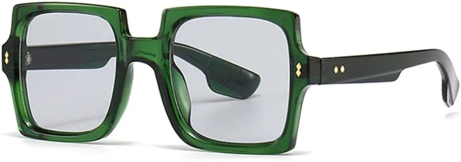 

Мужские солнцезащитные очки в стиле ретро с заклепками, солнцезащитные очки UV400 с градиентом, женские солнцезащитные очки в стиле панк LANGSER, Green Light Gray