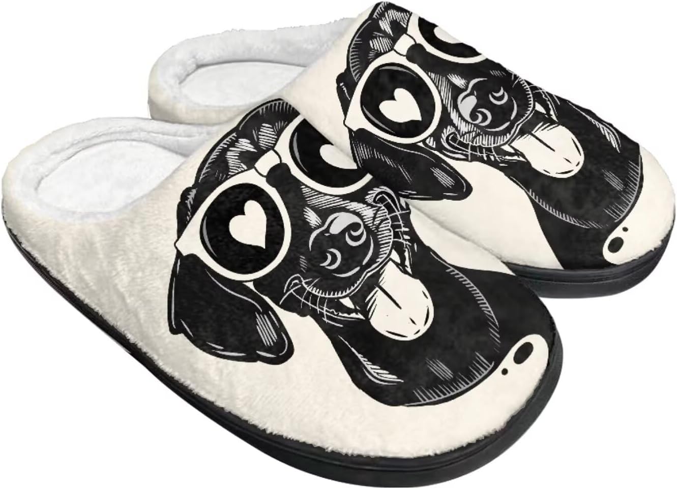 

Унисекс тапочки Howilath из фланели, с мультяшным узором психоделических животных, теплые, дышащие, с противоскользящей подошвой для дома, Cartoon Dachshund