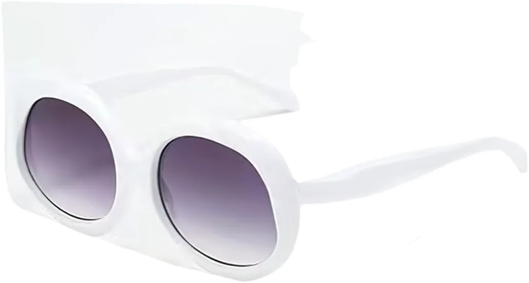 

Ретро овальные металлические солнцезащитные очки для женщин, роскошные модные женские солнцезащитные очки в стиле панк с защитой от УФ-излучения UV400 TKKTLLT, White