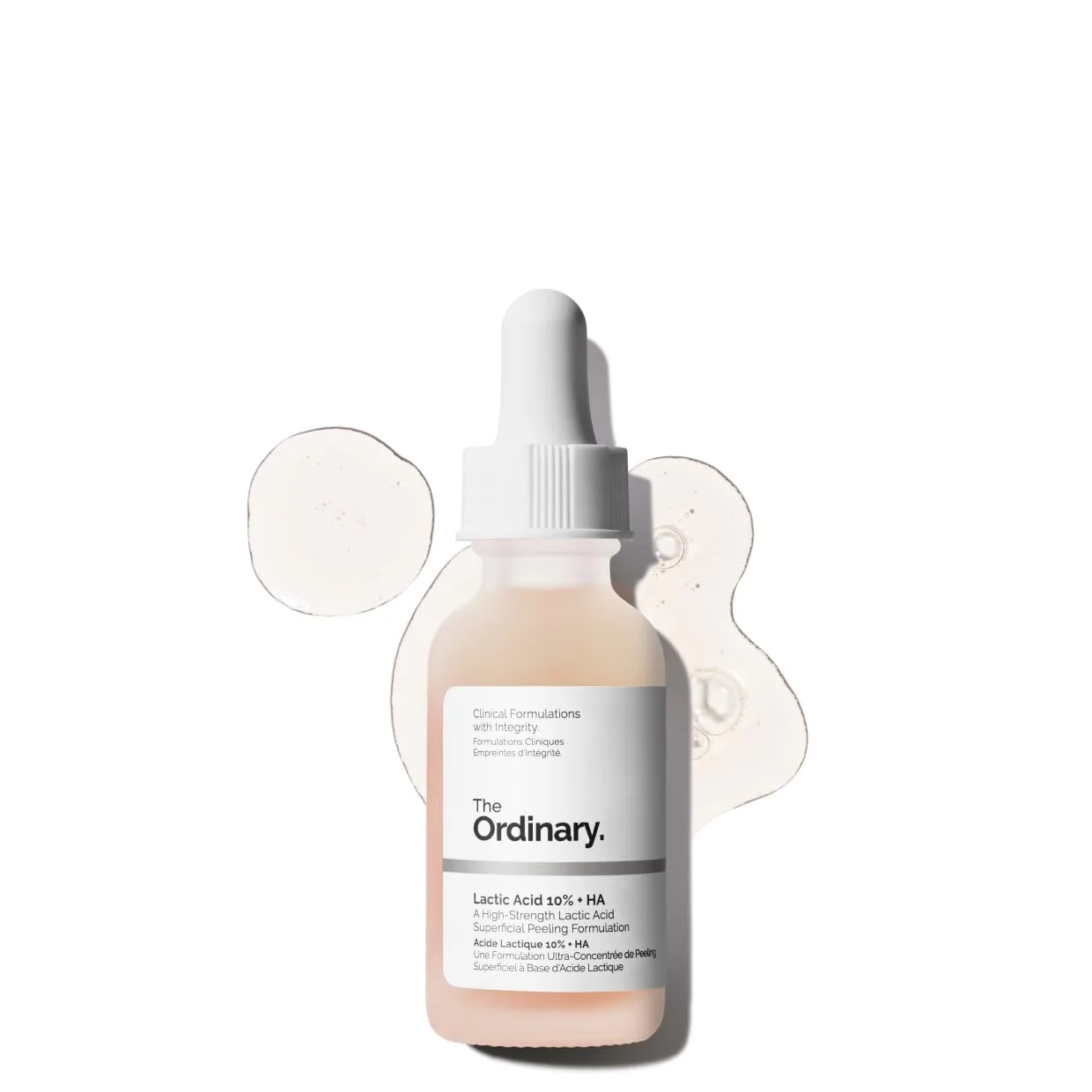 Сыворотка The Ordinary — Эксфолиант с молочной кислотой % и гиалуроновой кислотой %, высокоэффективная для гладкой, 30 мл