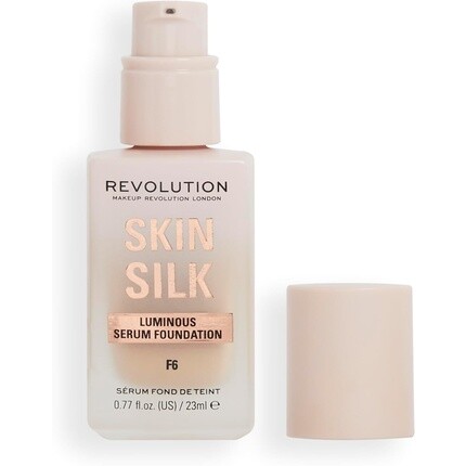 

Makeup Revolution Skin Silk Serum Тональная основа от легкого до среднего покрытия с гиалуроновой кислотой 23 мл F6