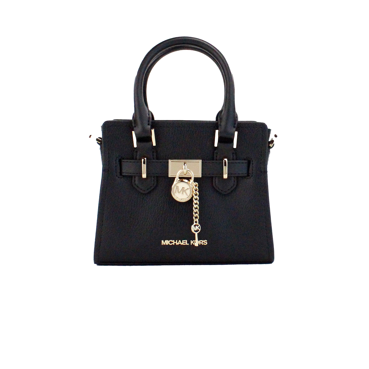 

Сумка-портфель через плечо Hamilton XS Small Black Grained Leather Michael Kors
