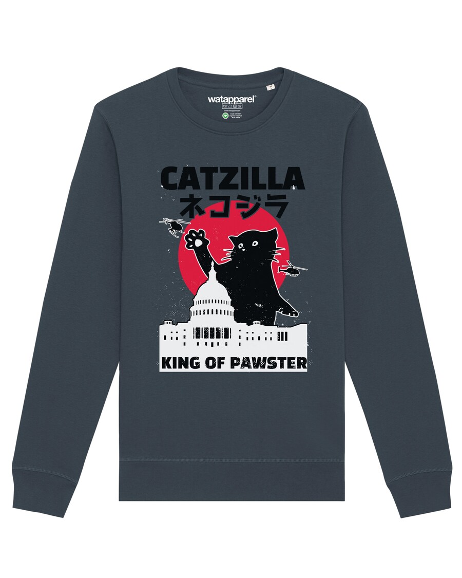 

Свитер Watapparel Sweatshirt Catzilla, антрацит