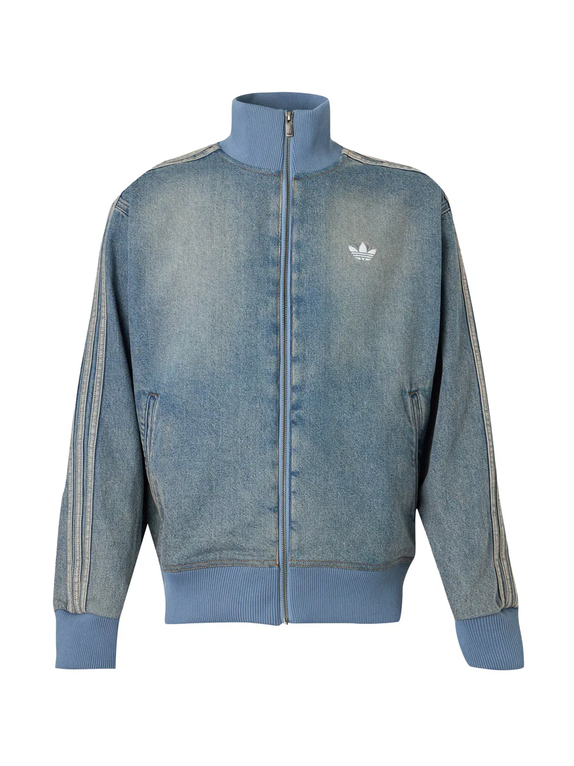 Джинсовая куртка Adidas Originals Between-Season Firebird Adicolor из синего денима