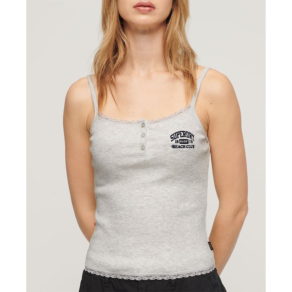

Блуза Superdry Essential Button Down, серый