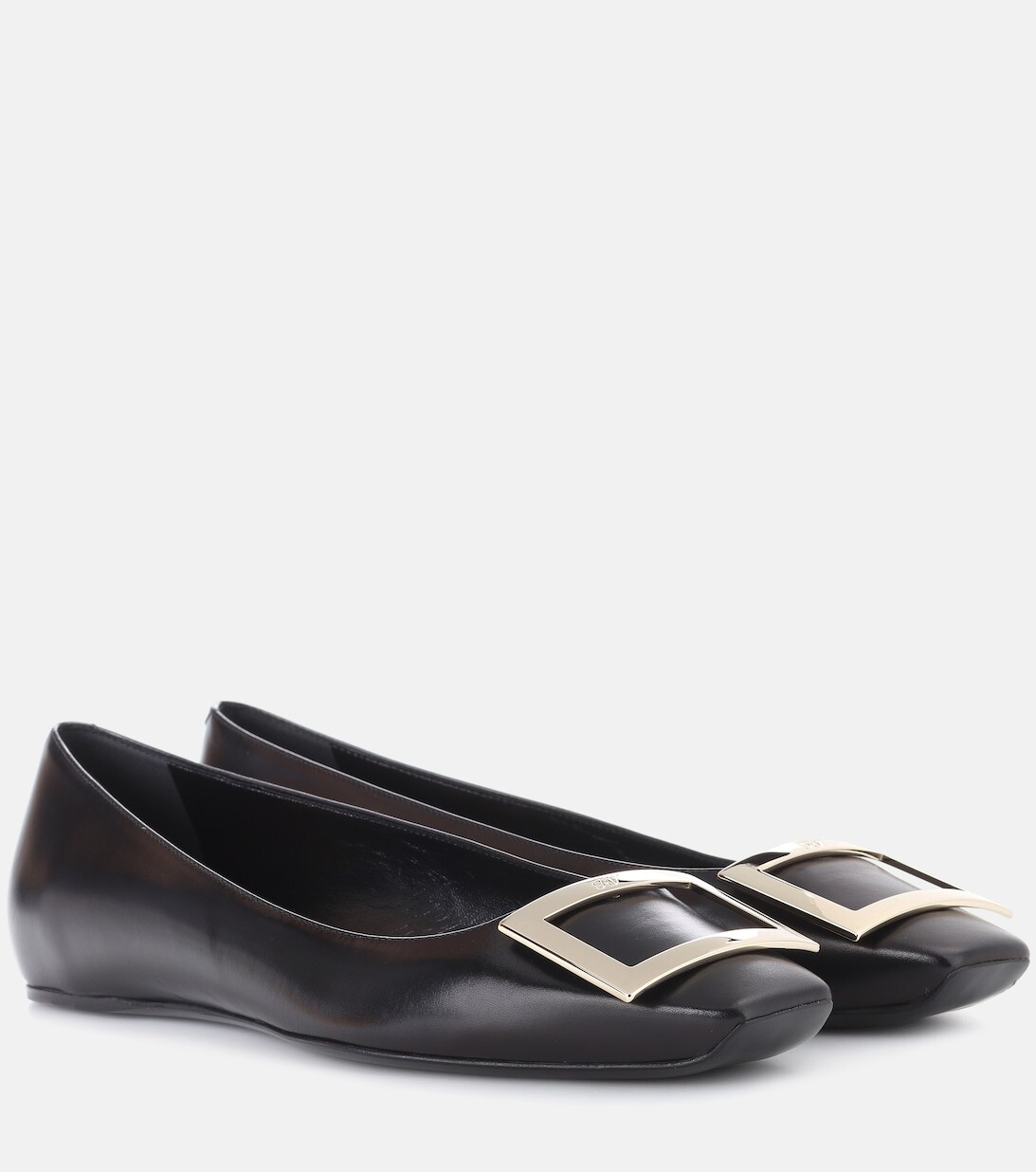 Кожаные балетки Belle Vivier Roger Vivier, черный