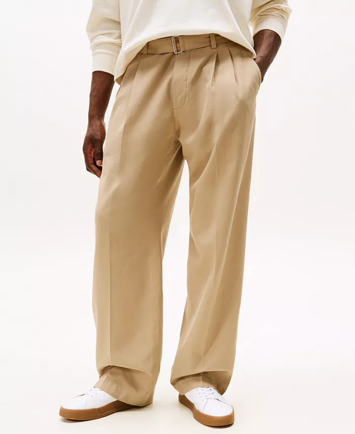 

X APXGP Collection Мужские плиссированные брюки Tommy Hilfiger, коричневый/бежевый